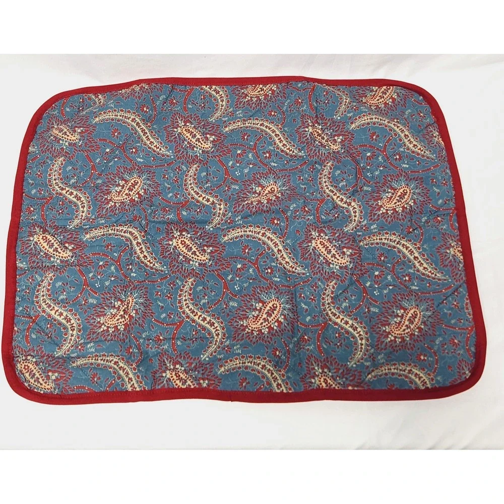 vtg RALPH LAUREN Home Collection COLLETTE Pillow‎ Sham Standard blue/red Paisley